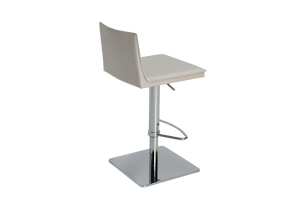 Soho Concept Tiffany Piston Stool - Stylish Barstools With Kent Bonded Leather, Chrome Base, Limited Stock Offer! White  Soho-concept-dining-chair-09838