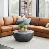 Tolland Corner Salt Flat - Tolland Custom Sectional Chestnut leather SFTOLLCOR00CS Malouf