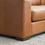 Tolland RAF Chaise Shaped Sectional Salt Flat - Tolland Sectional Chestnut leather SFTOLLSEC04SC Malouf