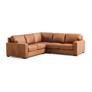 Tolland Corner Salt Flat - Tolland Custom Sectional Chestnut leather SFTOLLCOR00CS Malouf