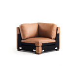 Tolland Corner Salt Flat - Tolland Custom Sectional Chestnut leather SFTOLLCOR00CS Malouf