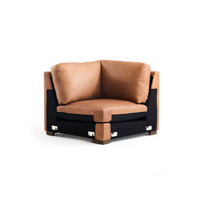 Tolland L Shaped Sectional Salt Flat - Tolland L Shaped Sectional Chestnut leather SFTOLLSEC01SC Malouf