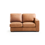 Tolland Corner Salt Flat - Tolland Custom Sectional Chestnut leather SFTOLLCOR00CS Malouf