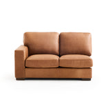 Tolland Corner Salt Flat - Tolland Custom Sectional Chestnut leather SFTOLLCOR00CS Malouf