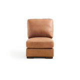 Tolland Corner Salt Flat - Tolland Custom Sectional Chestnut leather SFTOLLCOR00CS Malouf