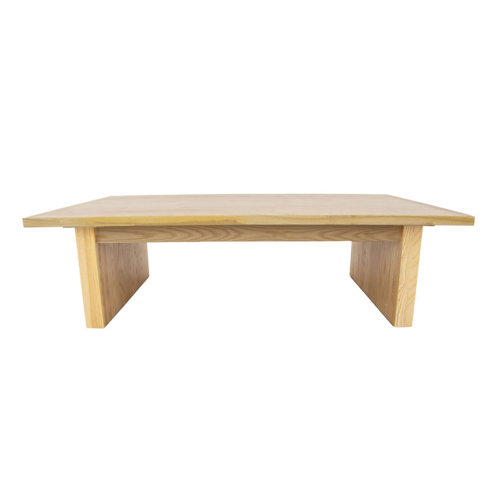 Zeugma Tommy Organic Oak Wood Coffee Table - Rectangular, Durable, Traditional Style, Easy Assembly, 66" Wide Organic Oak Wood Solid Wood T17