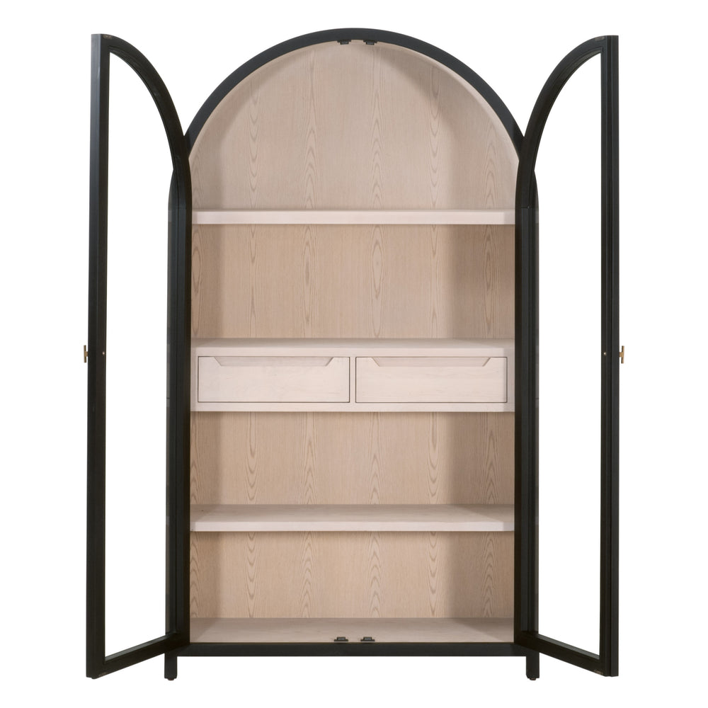 Toulouse Display Cabinet Black Birch, Natural Oak 8110.BLK-BIR/NO Essentials for Living