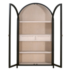 Toulouse Display Cabinet Black Birch, Natural Oak 8110.BLK-BIR/NO Essentials for Living