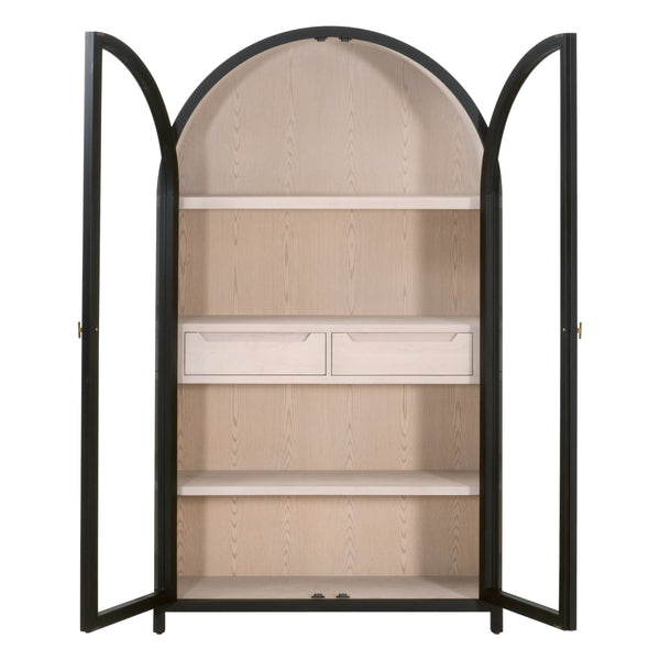 Toulouse Display Cabinet Black Birch, Natural Oak 8110.BLK-BIR/NO Essentials for Living