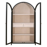 Toulouse Display Cabinet Black Birch, Natural Oak 8110.BLK-BIR/NO Essentials for Living