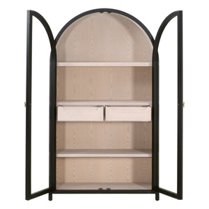 Toulouse Display Cabinet Black Birch, Natural Oak 8110.BLK-BIR/NO Essentials for Living
