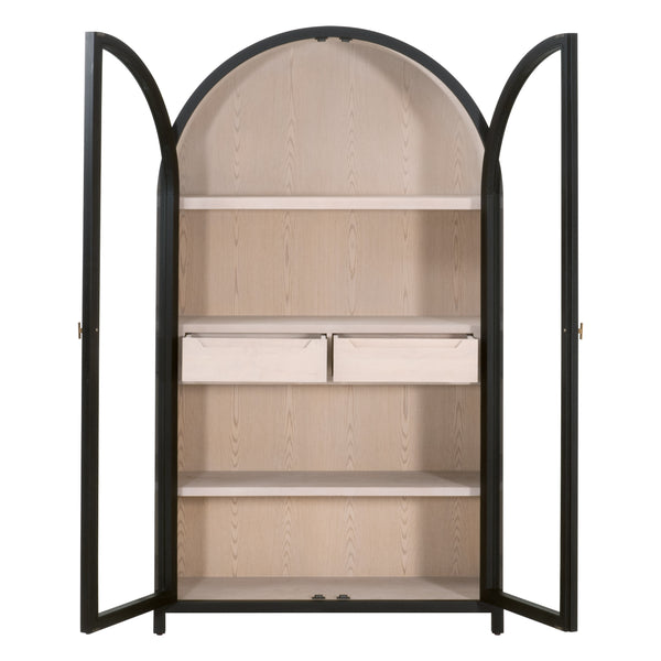 Toulouse Display Cabinet Black Birch, Natural Oak 8110.BLK-BIR/NO Essentials for Living