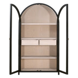 Toulouse Display Cabinet Black Birch, Natural Oak 8110.BLK-BIR/NO Essentials for Living