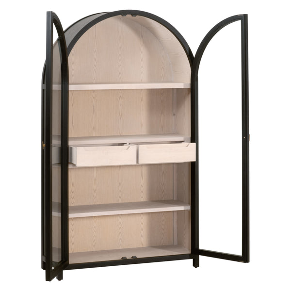 Toulouse Display Cabinet Black Birch, Natural Oak 8110.BLK-BIR/NO Essentials for Living