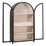 Toulouse Display Cabinet Black Birch, Natural Oak 8110.BLK-BIR/NO Essentials for Living