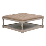 Townsend Tufted Upholstered Coffee Table Ivanhoe-Toast, Natural Gray Ash 6429UP.IVT-BT/NG Essentials for Living