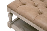 Townsend Tufted Upholstered Coffee Table Ivanhoe-Toast, Natural Gray Ash 6429UP.IVT-BT/NG Essentials for Living