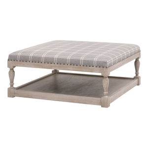Essentials For Living Townsend Tufted Upholstered Coffee Table – Transitional Style With Storage Shelf & Elegant Design Livesmart Walden,Stone,Natural Gray Ash,Gold Nails Solid Ash Wood,Ash Veneer,Plywood 6429up.Wsto-gld/Ng