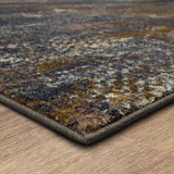 Tranquil Area Rug - Luxe Indigo Abstract Design, Plush Pile, Stain-Resistant Fiber