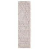 Tribal Diamond Silver 2x8 Area Rug - Luxurious Hand Loomed Wool & Viscose Blend