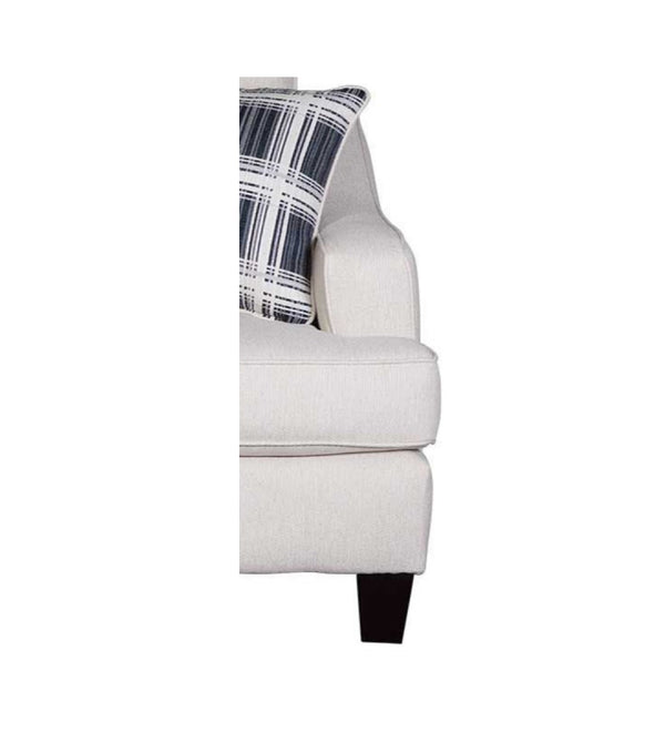 Fusion Truth Or Dare Navy Chair And A Half - Elegant, Reversible T-cushions & Durable Design For Comfort White Ws ,100% Polypropylene 2332 Truth Or Dare Salt Chair 1/2