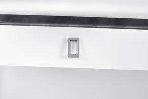 Pasargad Home Firenze Lacquer & Lucite Desk – Modern White Workspace With Storage Drawers White Lacquer & Lucite Re-3535