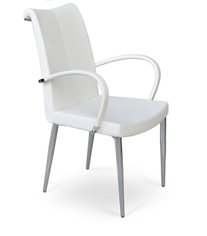 Soho Concept Tulip Ana Armchair Dining Chair - Elegant Design With Italian Ppm & Ankara Wool - 5-10 Year Guarantee White  Soho-concept-dining-chair-06239