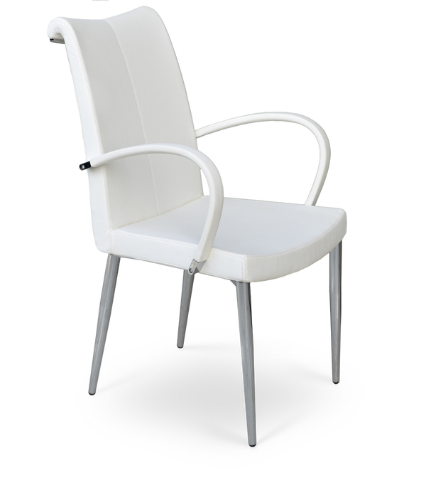 Soho Concept Tulip Ana Armchair Dining Chair - Elegant Design With Italian Ppm & Ankara Wool - 5-10 Year Guarantee White  Soho-concept-dining-chair-06239