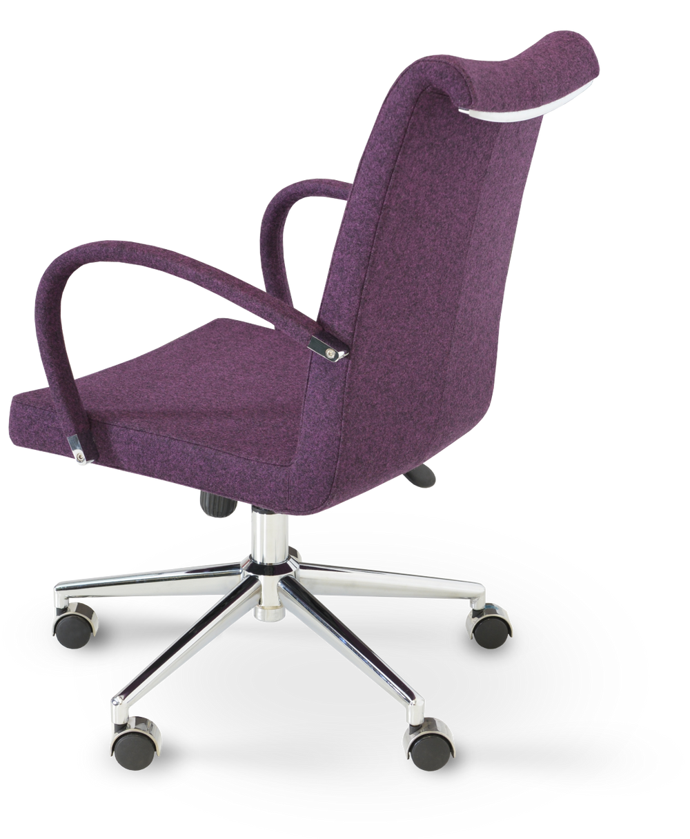 Soho Concept Tulip Office Chair In Black With Durable Camira Era Fabric – 10-year Warranty & Italian Ppm! Deep Maroon  Soho-concept-dining-chair-11997