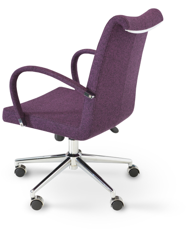 Soho Concept Tulip Office Chair In Black With Durable Camira Era Fabric – 10-year Warranty & Italian Ppm! Deep Maroon  Soho-concept-dining-chair-11997