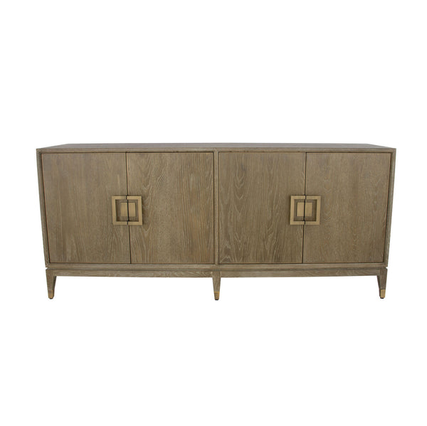 Zeugma Tyler Buffet - Elegant Dark Wood Finish, Spacious 4-drawer Storage, Durable Solid Wood Design Dark Natural Wood Finish Solid Wood Tyler Buffet