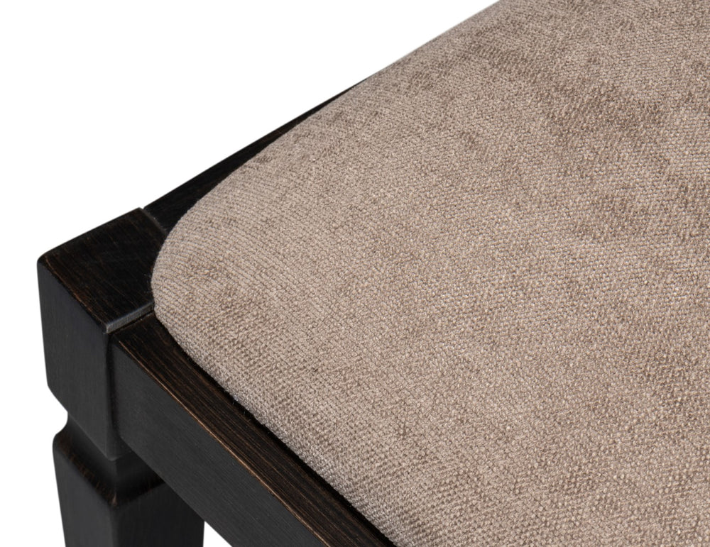 Sarreid Diamond Side Chair Set Of 2 - Stylish Nero Mushroom Fabric With Durable Beechwood Frame For Elegance Black  U004-03f50