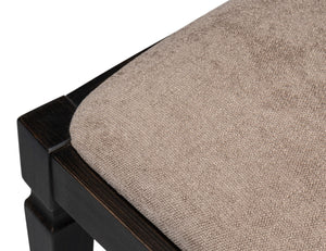 Sarreid Diamond Side Chair Set Of 2 - Stylish Nero Mushroom Fabric With Durable Beechwood Frame For Elegance Black  U004-03f50