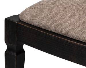 Sarreid Diamond Side Chair Set Of 2 - Stylish Nero Mushroom Fabric With Durable Beechwood Frame For Elegance Black  U004-03f50