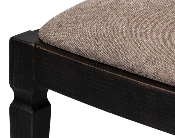 Sarreid Diamond Side Chair Set Of 2 - Stylish Nero Mushroom Fabric With Durable Beechwood Frame For Elegance Black  U004-03f50