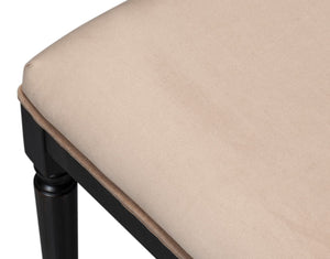 Sarreid Square Back Side Chair Set Of 2 - Stylish Nero Finish With Toffee Fabric For Modern Elegance Black  U020-03f48