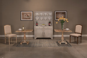 Sarreid Bistro Table Antique Oak - Charming Vintage Style With Rich Finish, Perfect For Cozy Dining Spaces Beige  U021-01