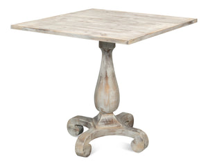Sarreid Bistro Table Grey Oak - Stylish And Modern Dining Solution For Your Kitchen Or Patio Space Today! Beige  U021-06