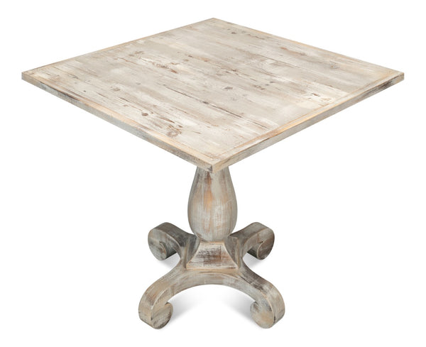 Sarreid Bistro Table Grey Oak - Stylish And Modern Dining Solution For Your Kitchen Or Patio Space Today! Beige  U021-06