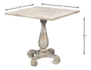 Sarreid Bistro Table Grey Oak - Stylish And Modern Dining Solution For Your Kitchen Or Patio Space Today! Beige  U021-06