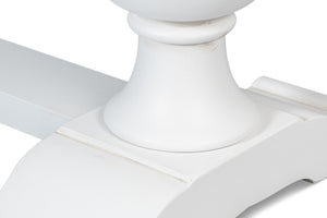 Sarreid Rectangular Dining Table - Stylish Cortina With Reclaimed Wood Top & Elegant Tulip Wood Base White  U022-as08