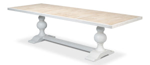 Sarreid Rectangular Dining Table With Reclaimed Wood Top & Vancastle Grey Finish For Modern Elegance Grey  U022-as