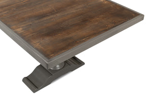 Sarreid Rectangular Dining Table With Reclaimed Wood Top & Vancastle Grey Finish For Modern Elegance Grey  U022-as