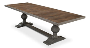 Sarreid Rectangular Dining Table With Reclaimed Wood Top & Vancastle Grey Finish For Modern Elegance Grey  U022-as