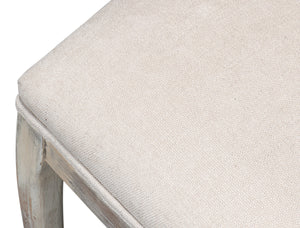 Sarreid Oval Cane Back Side Chairs – Elegant Grey Oak Finish With Taupe Fabric – Set Of 2, Stylish Comfort Grey  U093-06f47