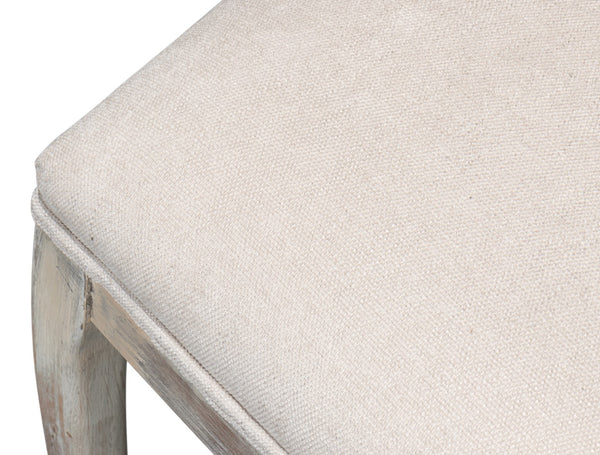 Sarreid Oval Cane Back Side Chairs – Elegant Grey Oak Finish With Taupe Fabric – Set Of 2, Stylish Comfort Grey  U093-06f47