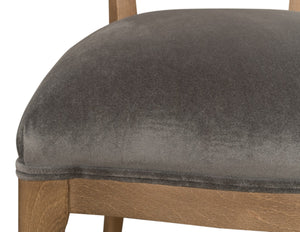 Sarreid Oval Cane Back Chairs Set Of 2 - Stylish Driftwood Charcoal Beechwood Frame For Home Décor Brown  U093-07f12