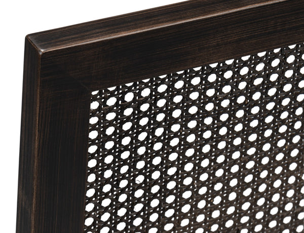 Sarreid Cane Back Side Chair Set Of 2 - Elegant Nero Finish With Toffee Fabric, Durable Beechwood Frame Black  U094-03f48