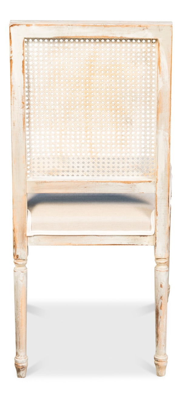 Sarreid Cane Back Side Chairs Set Of 2 - Stylish Grey Oak Flax With Durable Beechwood Frame & Elegant Design   U094-06f01