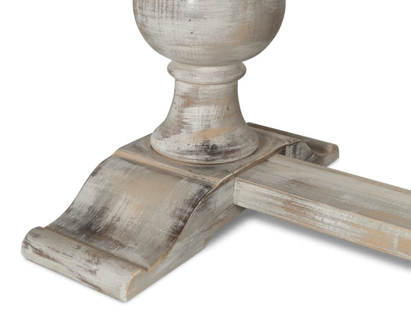 Sarreid Small 81" Dining Table With Stunning Porcelain Calacatta Gloss Top & Elegant Grey Oak Base Grey  U130-as06